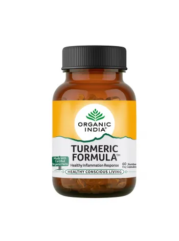 Куркумин Формула Organic India: 60 вегетарианских капсул для здоровья